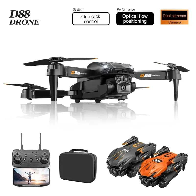 2026 New D88 Drone 8K HD Dual Cam Professional Aerial Photography Optical Flow Hovering Gesture Shoot Folding Quadcopter VR The jack market .AU The jack market .AU Drones $ 92 14:29#Black Dual 8K-1B