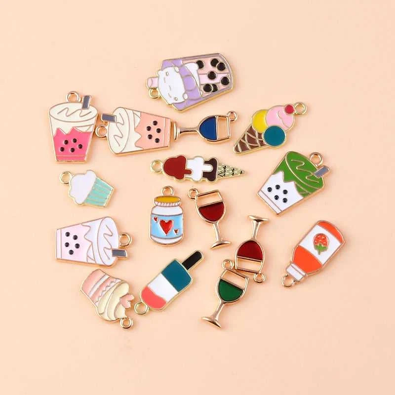 10pcs Mix Enamel Cute Food Drink Ice Cream Cake Juice Cola Charms Pendants for Necklaces Handmade DIY Jewelry Making Accessories The jack market .AU The jack market .AU Jewellery & Chains $ 48 200001033:200005183#style 431