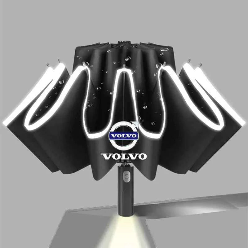 Car Led Light Umbrella Automatic Folding Windproof Sunshade Umbrella for Volvo XC60 S90 XC90 S60 XC40 V60 V90 Volvo Accessories