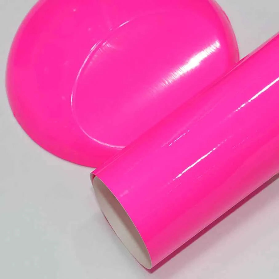 Premium Car Styling Glossy Fluorescent Yellow Vinyl Sticker Glossy Fluorescent yellow Vinyl Wrap Self Adhesive Sticker