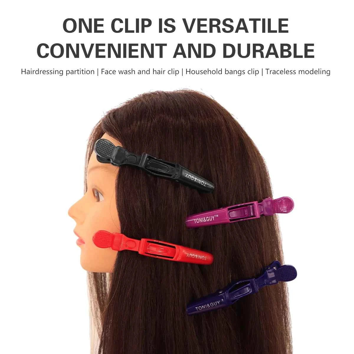Stylish Hair Clips Set - 6 Durable Alligator Claws for Professional Styling & Salon Use