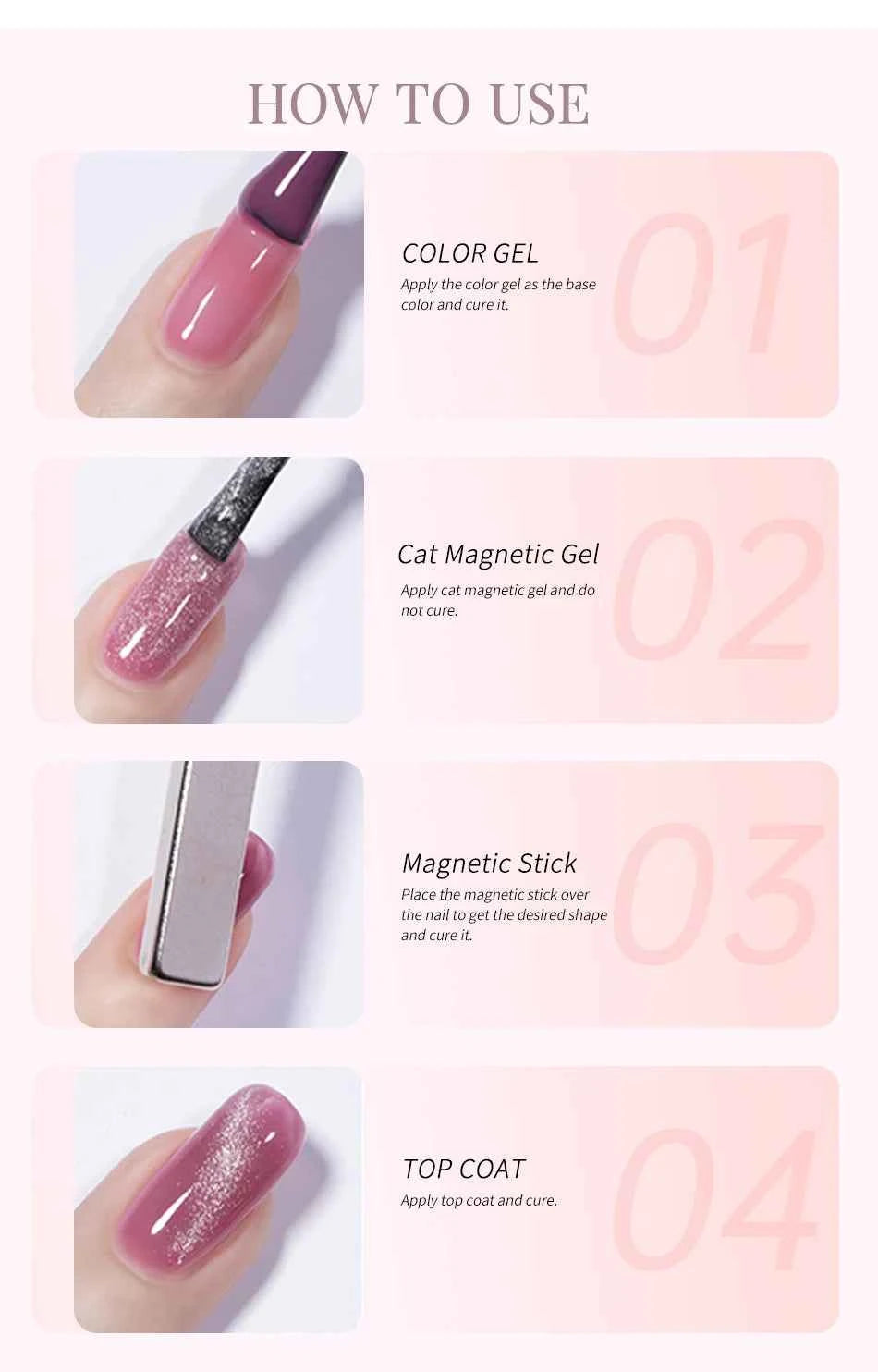 UR SUGAR 15ml  Autumn Winter Red Cat Magnetic Gel Nail Polish White Dopamine Nail Sparkling Glitter Soak Off UV LED for Manicure