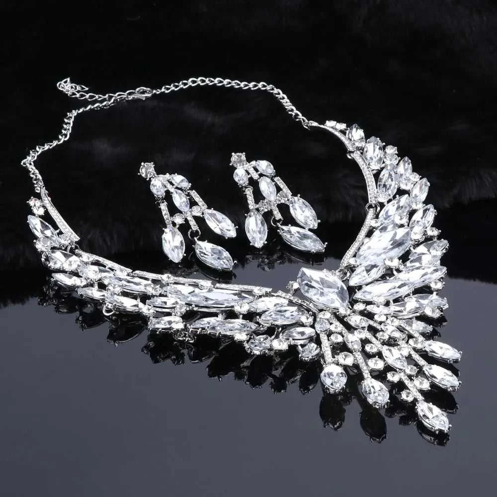 Crystal Bridal Jewelry Sets Wedding Party Costume Accessory Indian Necklace Earrings Set for Bride GorgeousJewellery Sets Women The jack market .AU The jack market .AU Jewellery & Chains $ 74 200001033:200003757#purple