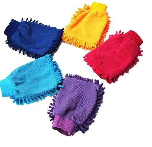 18X16CM Microfiber Car Wash Gloves Auto Gloves Ultra Absorbent Wash Car Sponge Scratch Free Microfiber Car Cleaning Tool