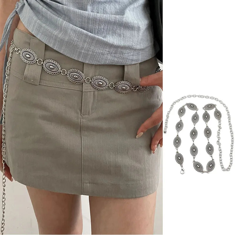 Vintage Vibes Chain Belt - Versatile Boho Dress & Skirt Accessory for Effortless Style