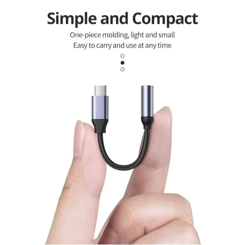 BrandName USB-C to 3.5mm Aux Adapter - Seamless Audio Experience for iPhone 15 Pro, Samsung Galaxy S24/S23