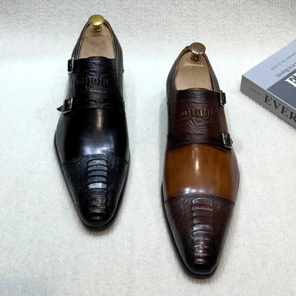 Men's Handmade Brown Monk Shoes Double Buckle Genuine Cow Leather Luxury Wedding Business Formal Basic Men's Footwear The jack market .AU The jack market .AU Step Up Your Style: Trendy Shoes for Every Occasion! $ 132 14:193#black;200000124:200000364