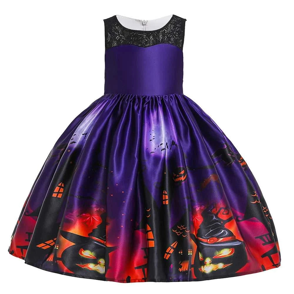 Girls Dress Halloween Costume For Kids Girl Party Dresses Children Girls Pumpkin Lace Witch Printed Cosplay Princess Dress The jack market .AU The jack market .AU Mum & Kids: Essential Products for Every Family $ 44 14:350852#black;200000463:200004187#100 (2T)