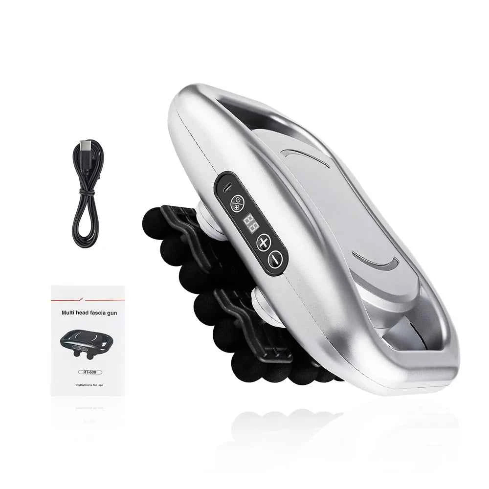 Electric Fascia Gun Massage 30 Heads Fascia Massage Gun Back Waist Massager Vibration Leg Body Muscle Relaxation masajeador