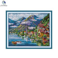Joy Sunday Alpine Village Landscape Cross Stitch DIY Embroidery Complete Kit 16CT 14CT 11CT Handicraft Hobby Sewing Needlework The jack market .AU The jack market .AU Home $ 53 200001674:200013173#11CT White Cloth