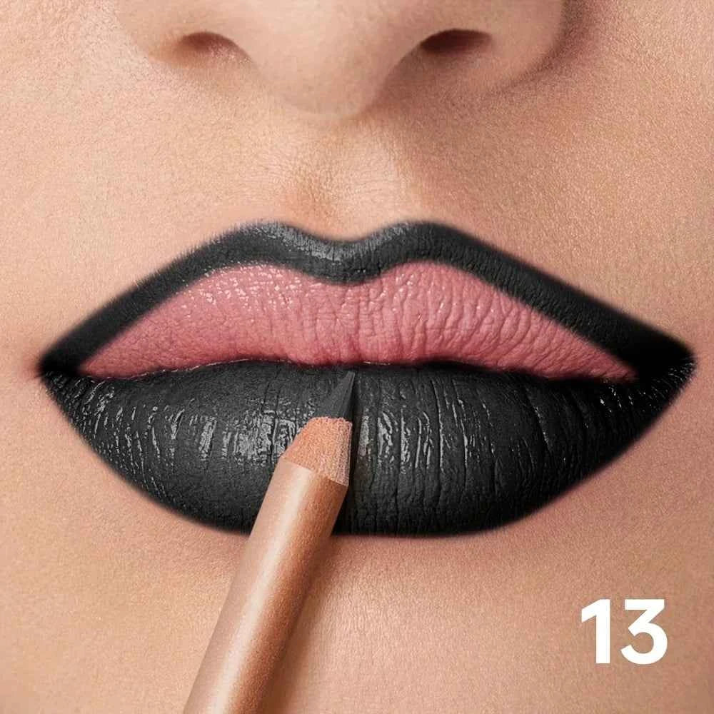 Waterproof Matte Lip Liner, Long Lasting High Pigment Lip Pencil, Smooth Precise Lip Contour for Women