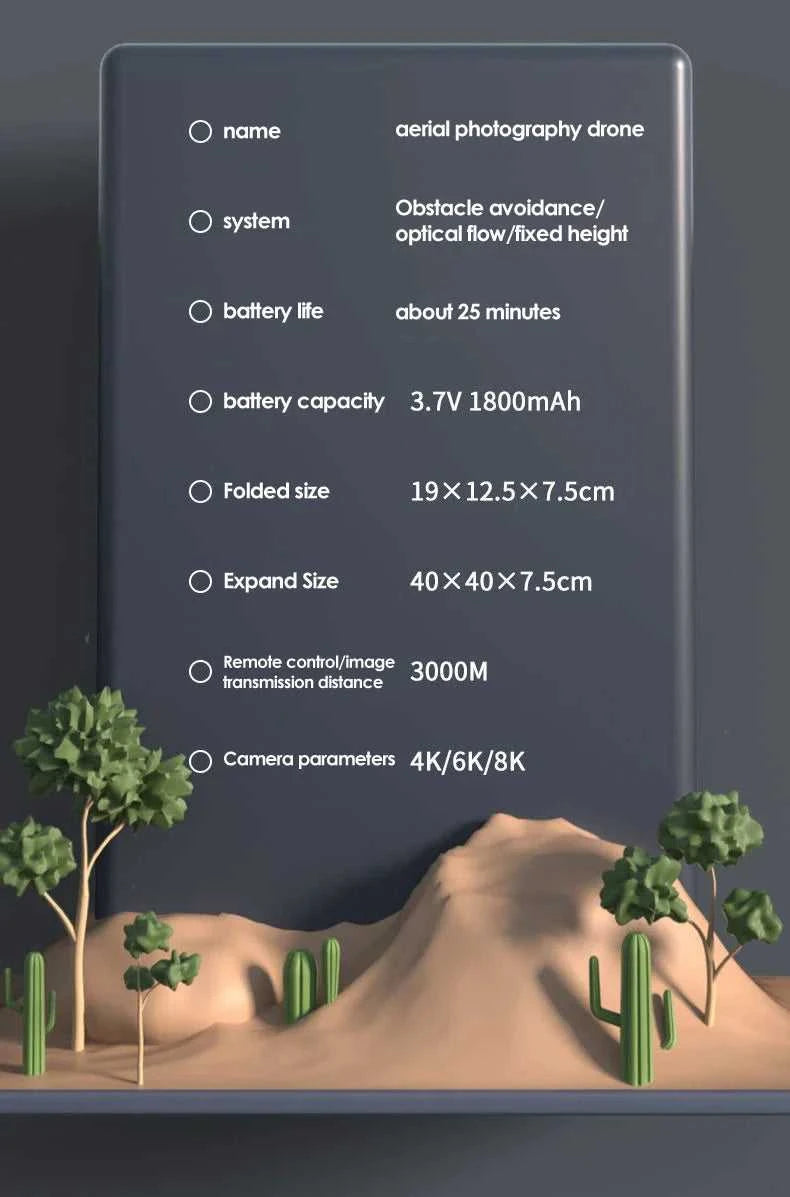 Drone 8K Professional Drones 4K HD Aerial Photography Obstacle Avoidance Quadcopter Helicopter RC Distance 3000M The jack market .AU The jack market .AU Drones $ 121 14:173#Gray Avoid Dual 8K