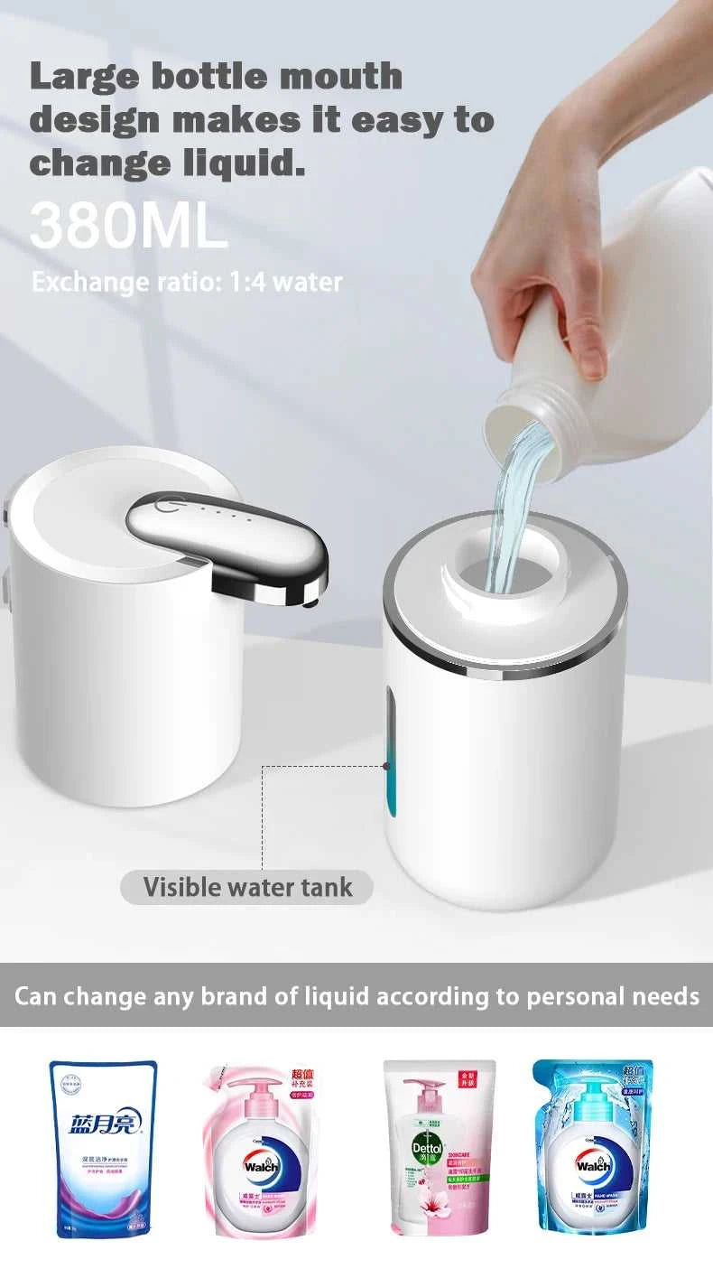 380ML Touchless 4-Gear Adjustable USB Rechargeable ABS Plastic Infrared Automatic Sense Soap Dispenser Hand Washing Pump Machine The jack market .AU The jack market .AU Home $ 72 14:29#White-Foam