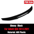 Black/Carbon Q50 Rear Wing Lip Car Rear Trunk Boot Lip Spoiler Wing Extension For Infiniti Q50 2014-2021 Rear Wing Spoiler Lip