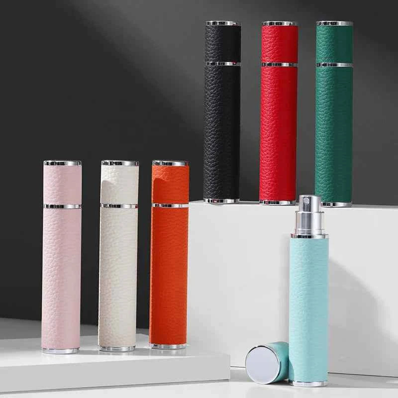 Luxia Portable Perfume Atomizer - Refillable 10ML Leather Travel Spray Bottle