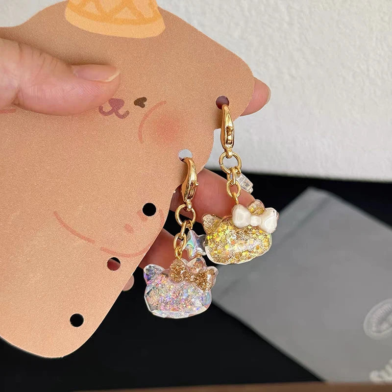 Sanrios Animal Kitty Cat Keychain Kawaii Cute Anime Hellokittys Cellphone Strap Pendant Purse Bag Charm Accessories Girls Gift