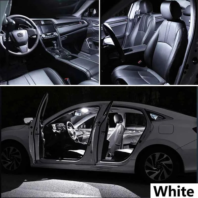 ZITWO 9Pcs Car Indoor Lamp For Honda Civic 8 MK8 8th Generation 2006 2007 2008 2009 2010 2011 LED Bulb Interior Plate Light Kit