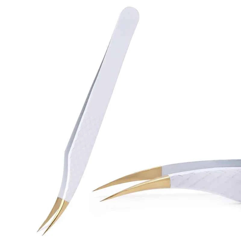 New 1Pc Eyelash Tweezers Anti-static Non-magnetic Professional Pincet 3D Eyelash Extension Tweezer 100% Closure Makeup Tool