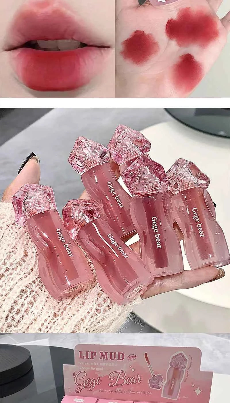 Gege Bear Velvety Cream Lip Mousse - Highly Pigmented, Nourishing Formula with Soft, Long-Lasting Texture