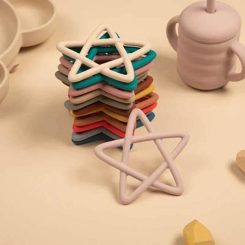 Food Grade Baby Soft Silicone Pentagram Teether Toys for Toddlers Teething Chewing Molar Toy Newborn Infant Accessories BPA Free The jack market .AU The jack market .AU Mum & Kids: Essential Products for Every Family $ 21 14:365458#star sage green