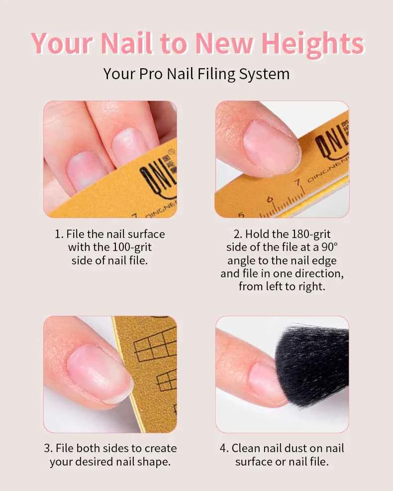 Nail Artistry Pro Nail File Set - Double-Sided 180/240 Grit for Precision Buffing & Professional Manicures (2/4/5/10pcs)