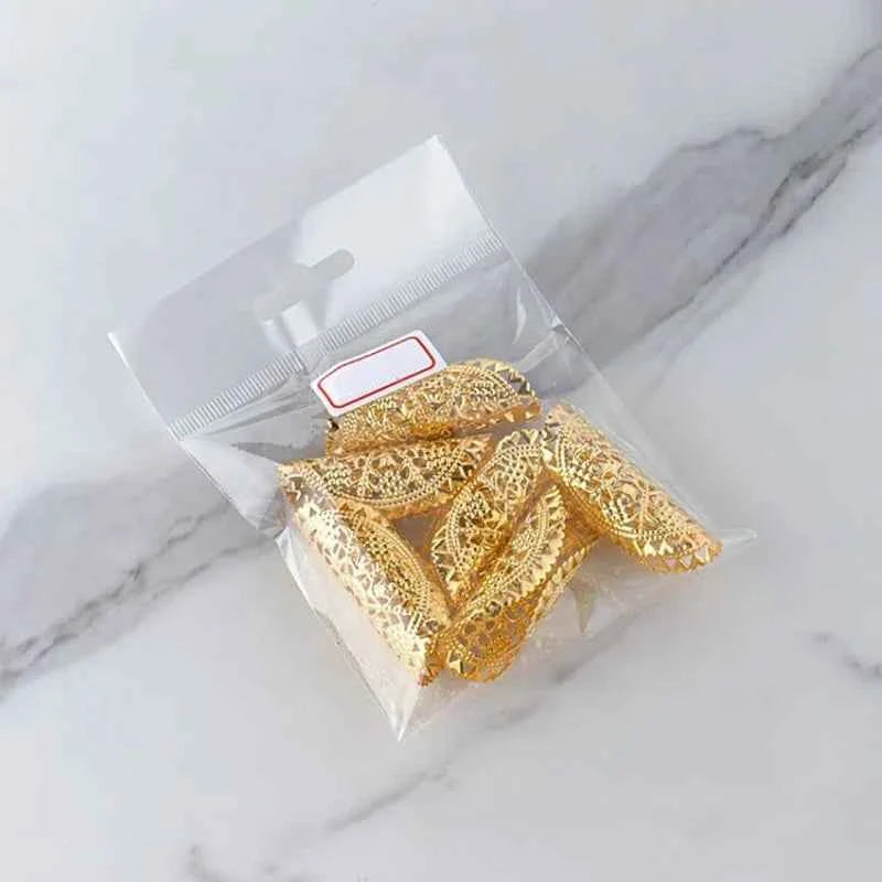 5 Pcs Big Open Dreadlocks Hair Beads Hair Rings Hairpin Metal Headdress DIY Wig Alloy Buckle Gold Silver Hair Accessories