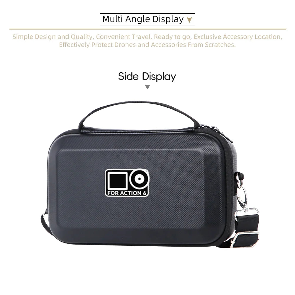 Storage Case For DJI Osmo Action 6 Portable Shoulder Bag Travel Carrying Box For DJI Action 6 Sports Camera Accessories