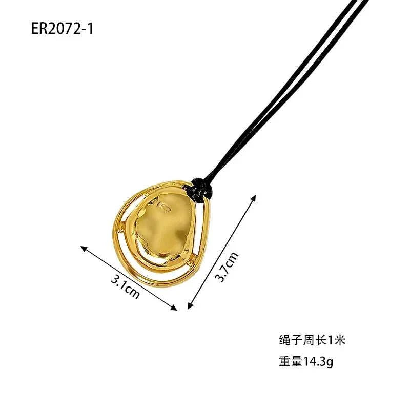 Fashion Spiral Heart-Shaped Pendant Necklace for Women Adjustable Long Black Wax Rope Clavicle Chain Charm Couple Birthday Gift The jack market .AU The jack market .AU Jewellery & Chains $ 48 200001033:200003757#5