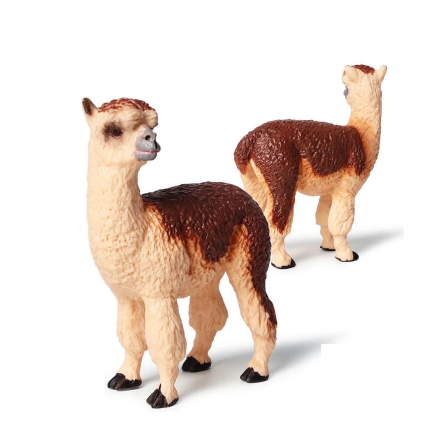 Realistic Farm World Alpaca Animal Model Figures Llama Toy Figurine Zoo Education Collection Home Decor Playset Kids Gifts