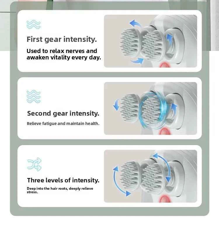 Rechargeable Electric Scalp Massager - Waterproof Handheld Device with 4 Massage Claws for Stress Relief & Relaxation