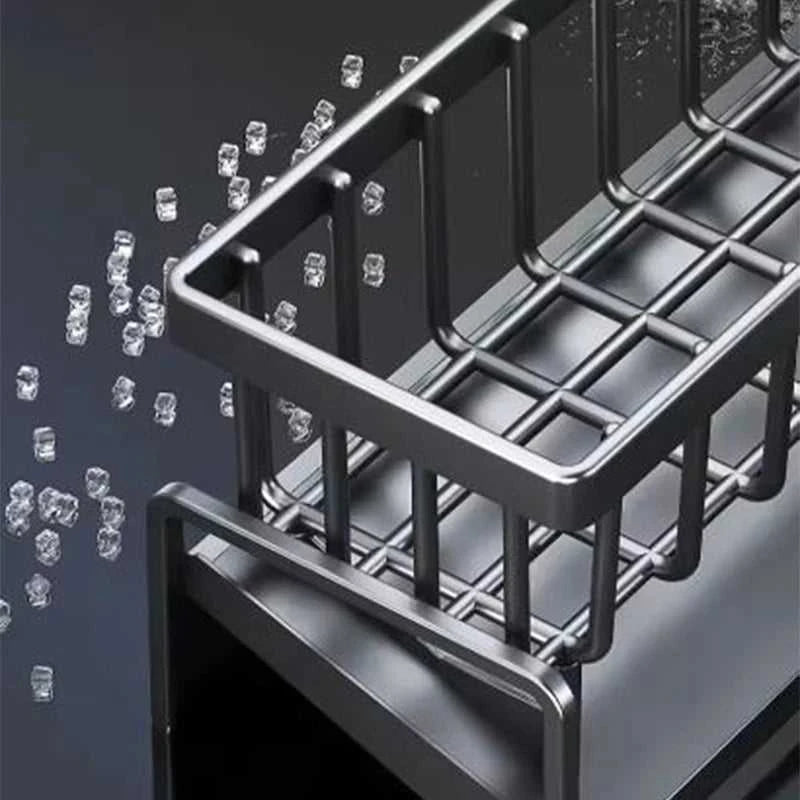 Stainless Steel Sink Sponge Drain Rack Multi-functional Countertop Faucet Soap Rack Dish Towel Storage Filter Basket The jack market .AU The jack market .AU Home $ 67 14:201527806#black-3