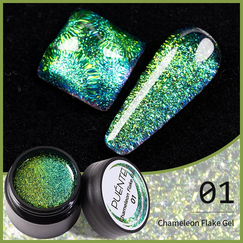 PUENTE Cat Eye Magnetic Gel Nail Polish - Vibrant Starry Galaxy Effect, Soak Off UV, 7.5ML