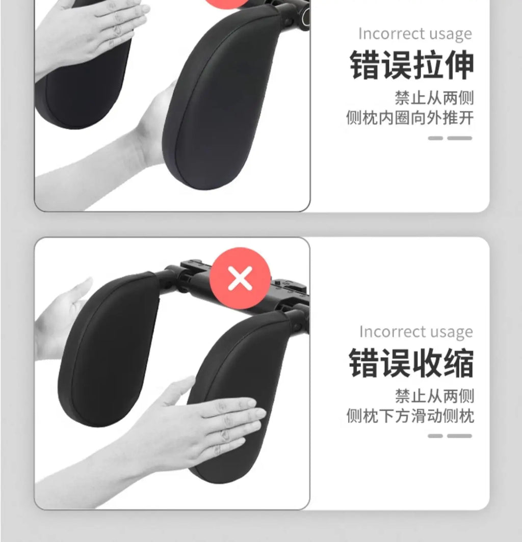 Car side sleep, headrest, neck pillow, rear car for co-driver