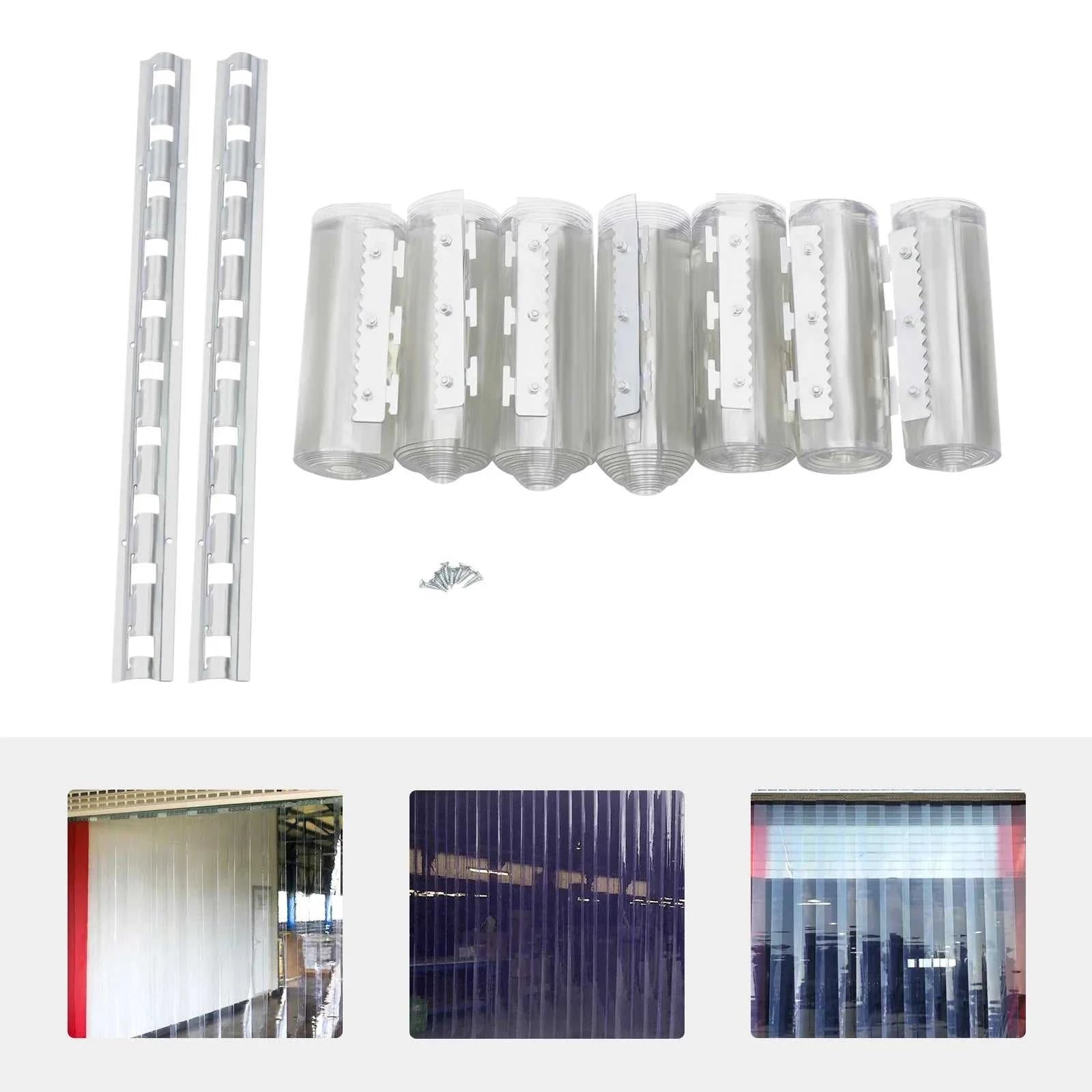 7Pcs PVC Strip Curtains,200x105cm Transparent Soft Door Strips Screen 2mm Thick Windproof Waterproof Antistatic Door Curtain Kit The jack market .AU The jack market .AU Home $ 112 14:618;200007763:201336101
