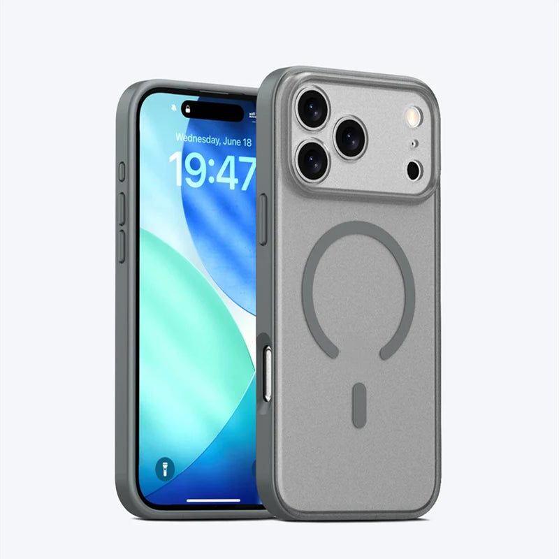 Frosted Translucent MagSafe Matte Case for iPhone 17 | Sleek Design & Wireless Charging