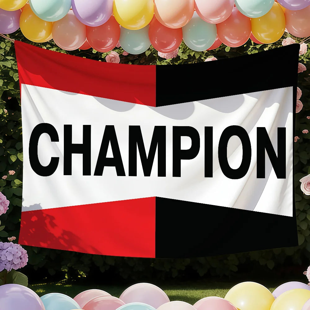 C-Champion Spark Plugs Logo Flag Suitable For Birthday Parties Living Room Bedroom And Outdoor Camping Decorations