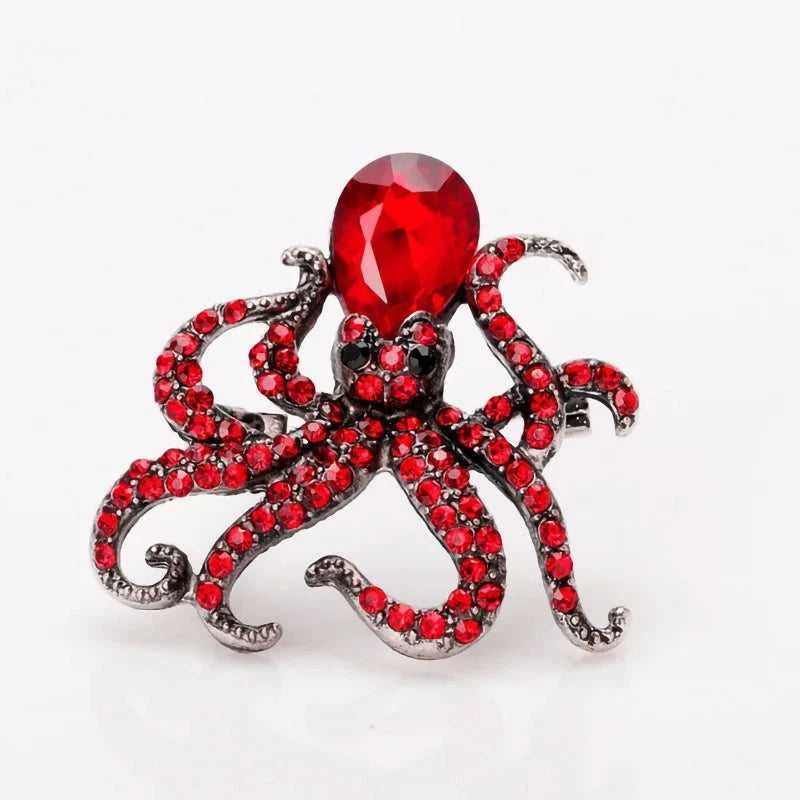 Octopus Enamel Pin Blue Rhinestones Octopus Brooches Pins For Women Men Cute Sea Animal Crystal Jewelry Accesseries Gift The jack market .AU The jack market .AU Jewellery & Chains $ 47 200001033:361181#Pin 1