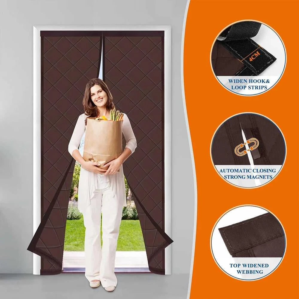 Thermal Insulated Door Curtain Magnetic Insulated Door Covers for Winter Door Blanket Thicken Cotton Insulation Doors Screen The jack market .AU The jack market .AU Home $ 87 14:10#Brown 80x205cm