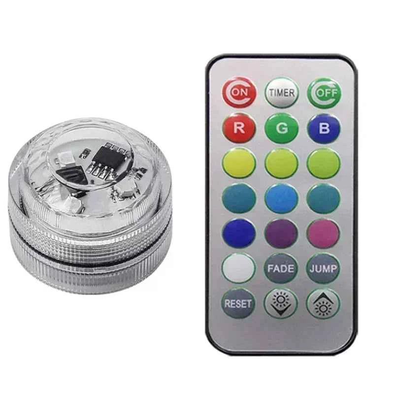 1/10PCS Wireless Adhesive LED Car Interior Ambient Light Remote Control Decor Auto Roof Foot Atmosphere Lamp Bicycle Tail Light