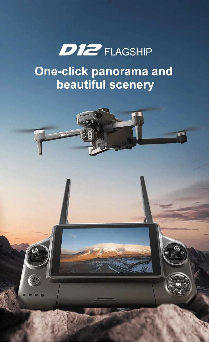 ZLL D12 Drone With 8K HD Camera Screen Remote GPS 360° Obstacle Avoidance 5G Wifi FPV Brushless Motor RC Dron Load capacity 500g The jack market .AU The jack market .AU Drones $ 452 14:193#D12-NO OAS