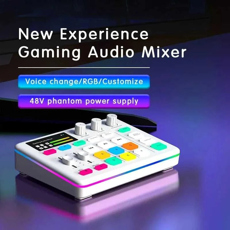 Live Sound Card with DJ Mixer Effects Audio Interface Voice Changer BT compatible Stereo Audio Mixer for LIVE Streaming F998 The jack market .AU The jack market .AU Accessories Electronics $ 157 14:200004870#Black and 2 vhf mics
