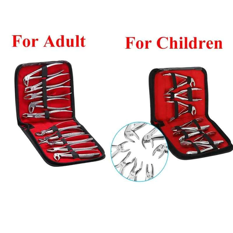 DentalPro Extraction Kit | 7 Child & 10 Adult Forceps | Premium Surgical Stainless Steel Tools for Oral Surgery