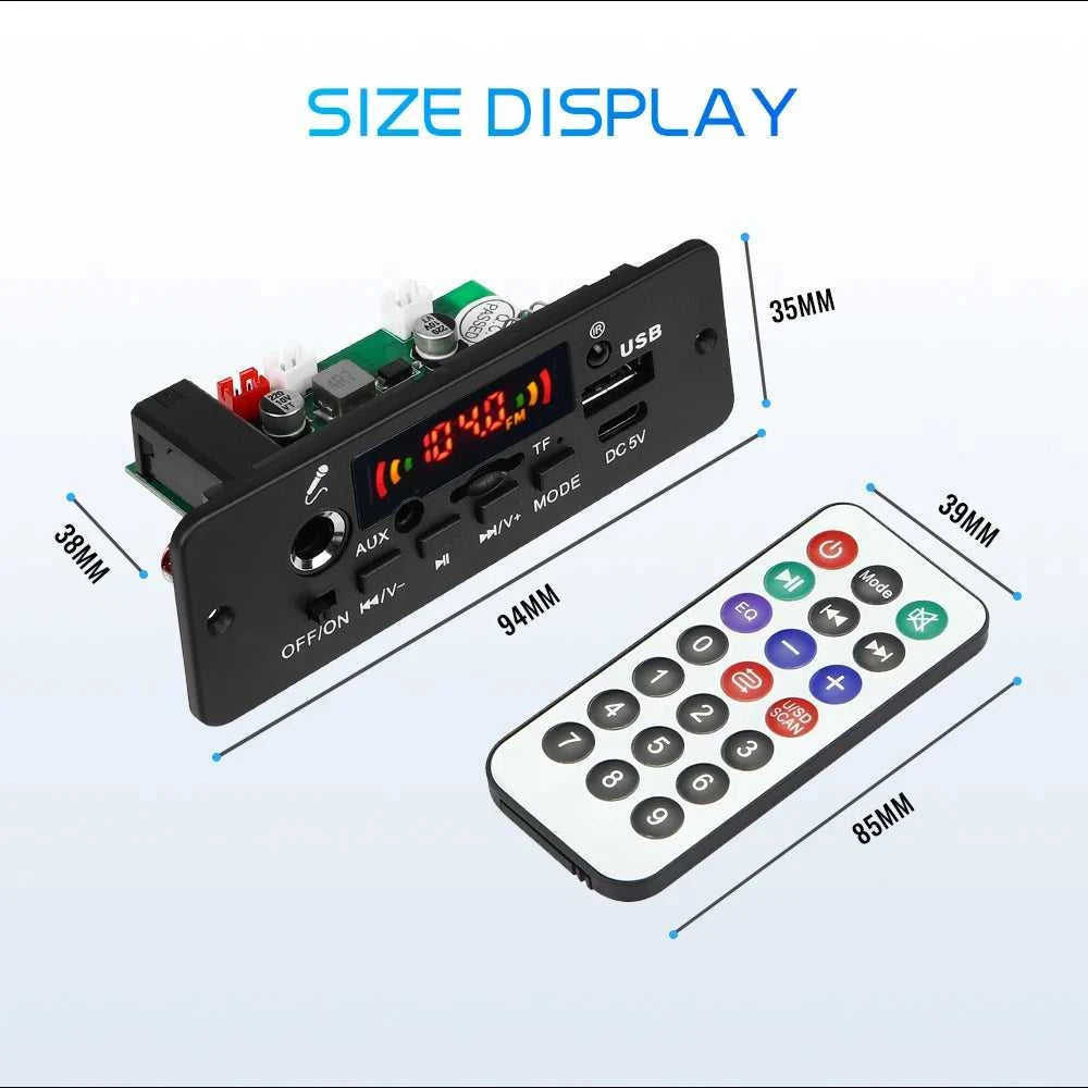 Bluetooth 5.0 10W Amplifier MP3 Decoder Board Wireless Music Player 5V Car FM Radio Module USB TF for Music Subwoofer Speaker The jack market .AU The jack market .AU Home $ 50 14:193#2X5W