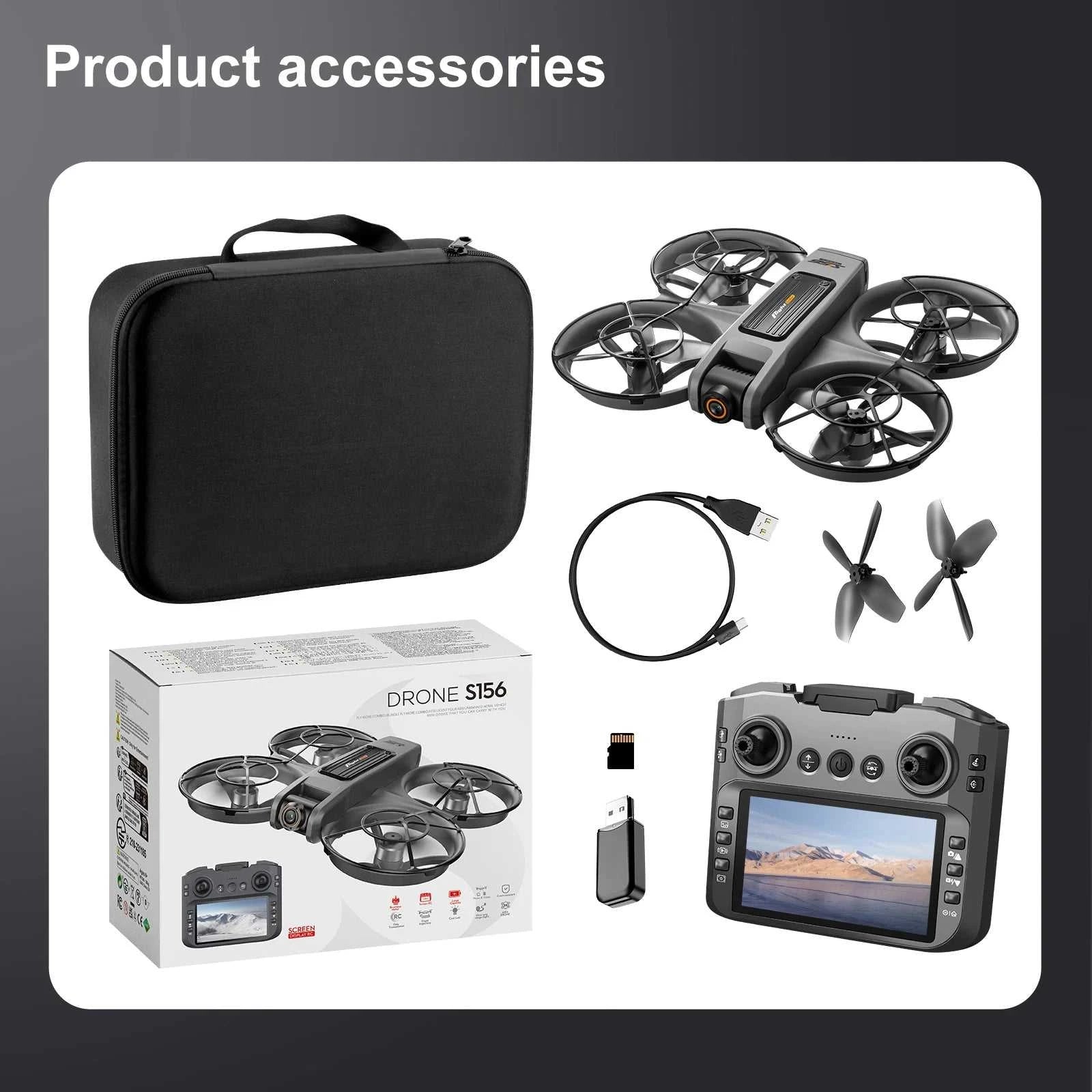 NEW S156 RC Drone 2.4G 5G WIFI Professional 8K Aerial Photography Remote Control Aircraft HD Dual Camera Quadcopter Boy Toy Gift The jack market .AU The jack market .AU Drones $ 124 14:350852