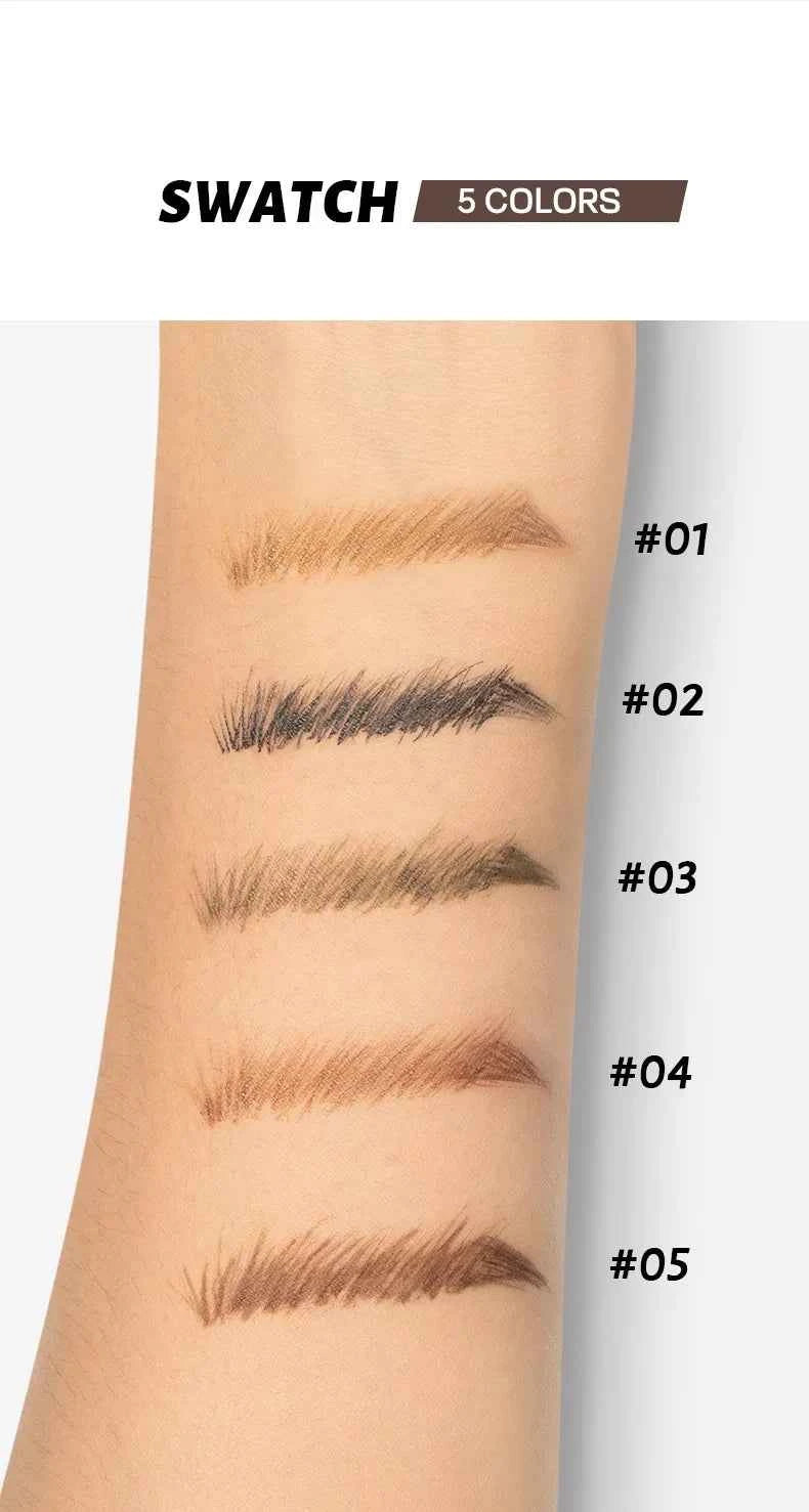High Quality 24 Hour Four Forks Natural Water Resistant Liquid Eyebrow Pen Makeup Non-Blotting 4-Split Eyebrow Pencil Cosmetics