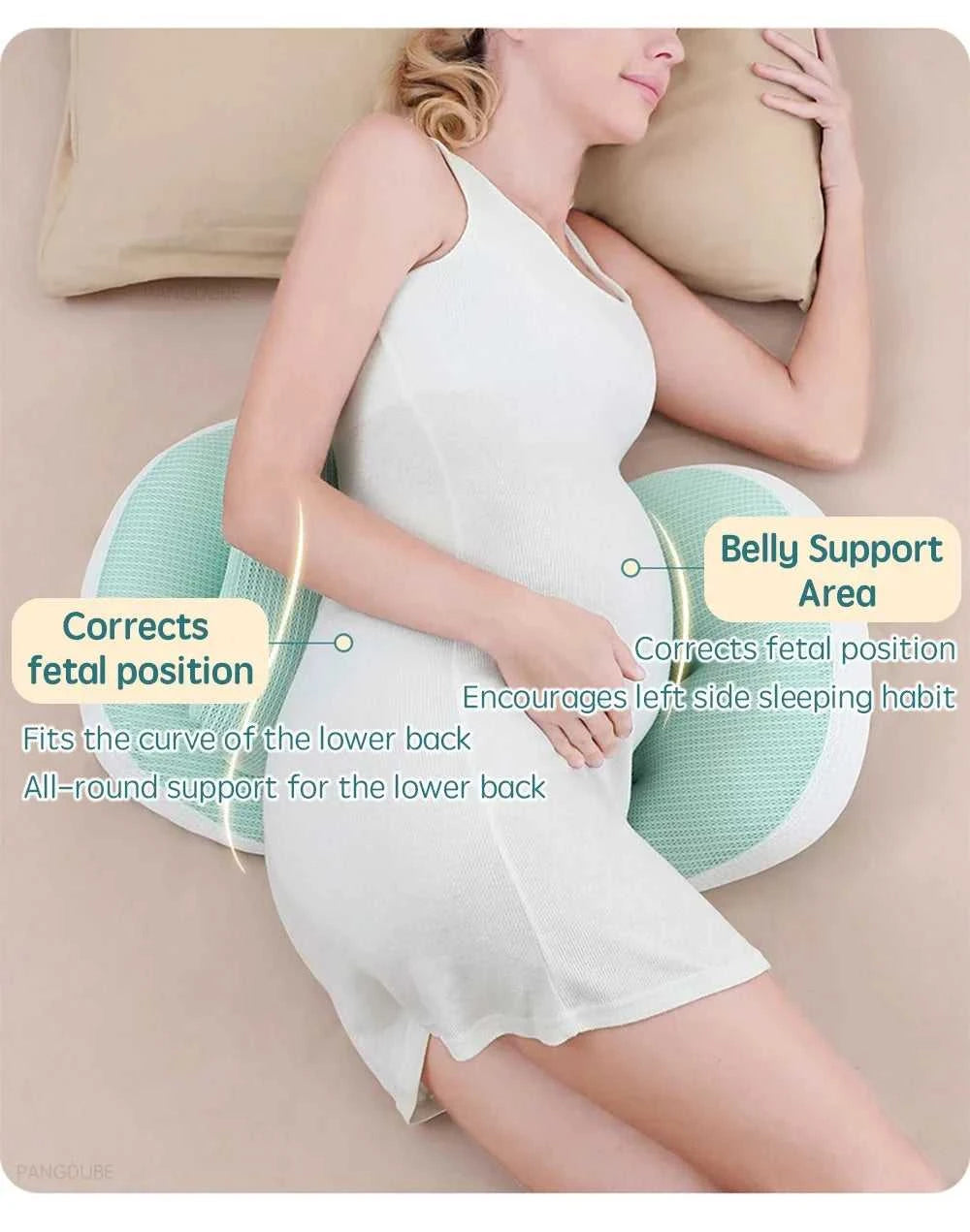 PANGDUBE Pregnancy Pillow with 1pc Free An Auxiliary Pillow Cotton Waist Support Pillow for Pregnant Women Sleeping Body Pillow The jack market .AU The jack market .AU Mum & Kids: Essential Products for Every Family $ 45 14:200021498#Pink