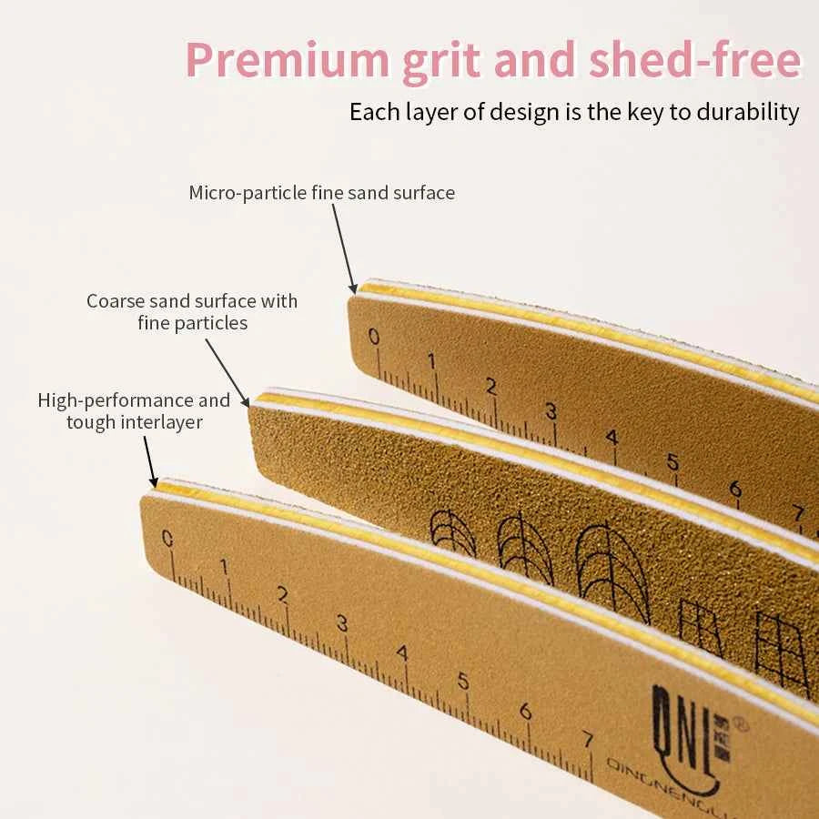 Nail Artistry Pro Nail File Set - Double-Sided 180/240 Grit for Precision Buffing & Professional Manicures (2/4/5/10pcs)