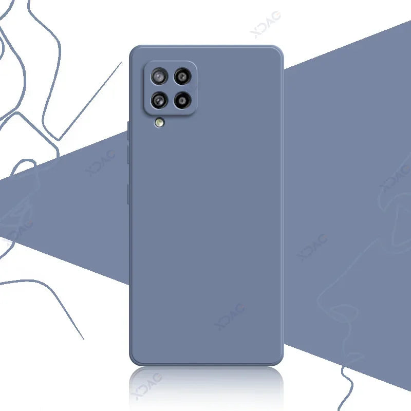 Samsung Luxury Soft Square Liquid Silicone Case - Ultimate Protection for Galaxy A22 4G & A42 5G