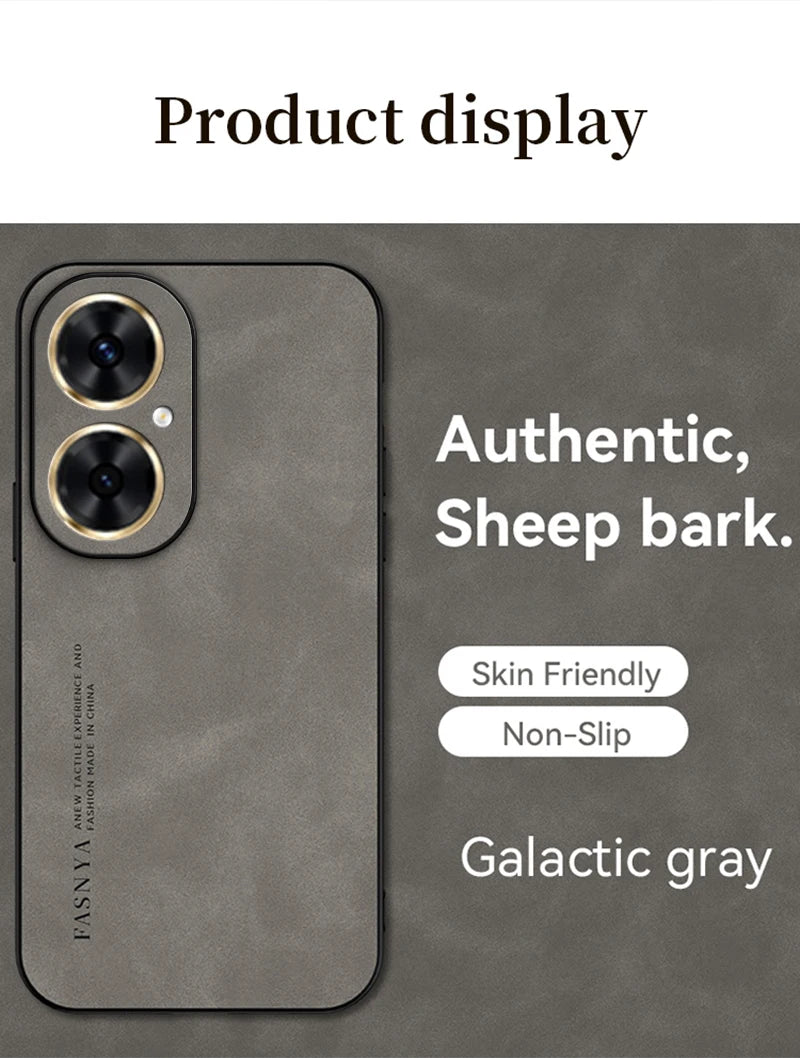 Huawei Leather Case - Soft Matte, Anti-Fingerprint, Shockproof Protection for Nova 12, 11i, 11 Pro, 10 SE, 9, 8i