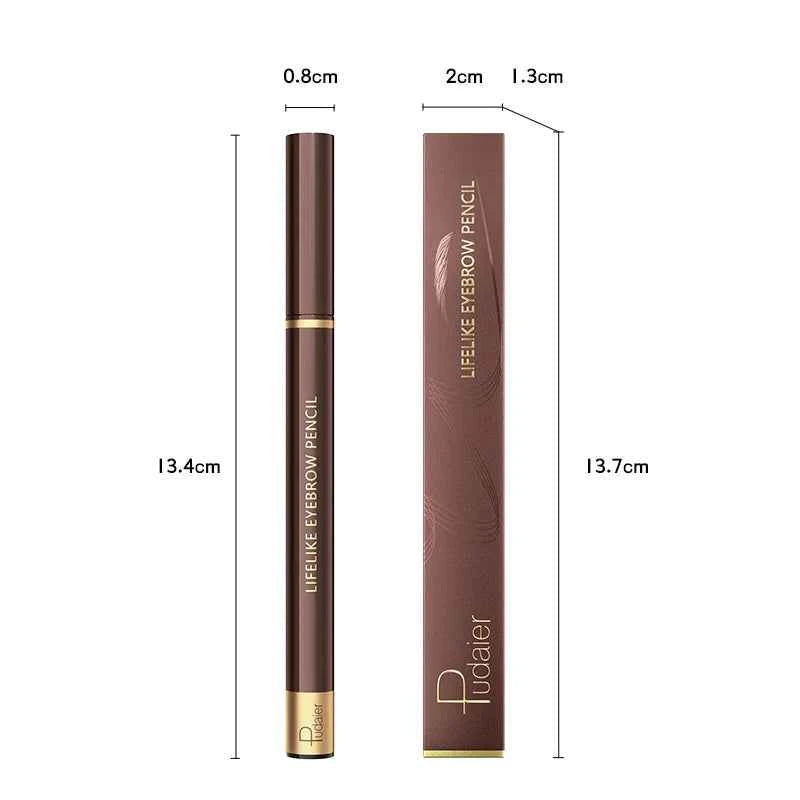 High Quality 24 Hour Four Forks Natural Water Resistant Liquid Eyebrow Pen Makeup Non-Blotting 4-Split Eyebrow Pencil Cosmetics